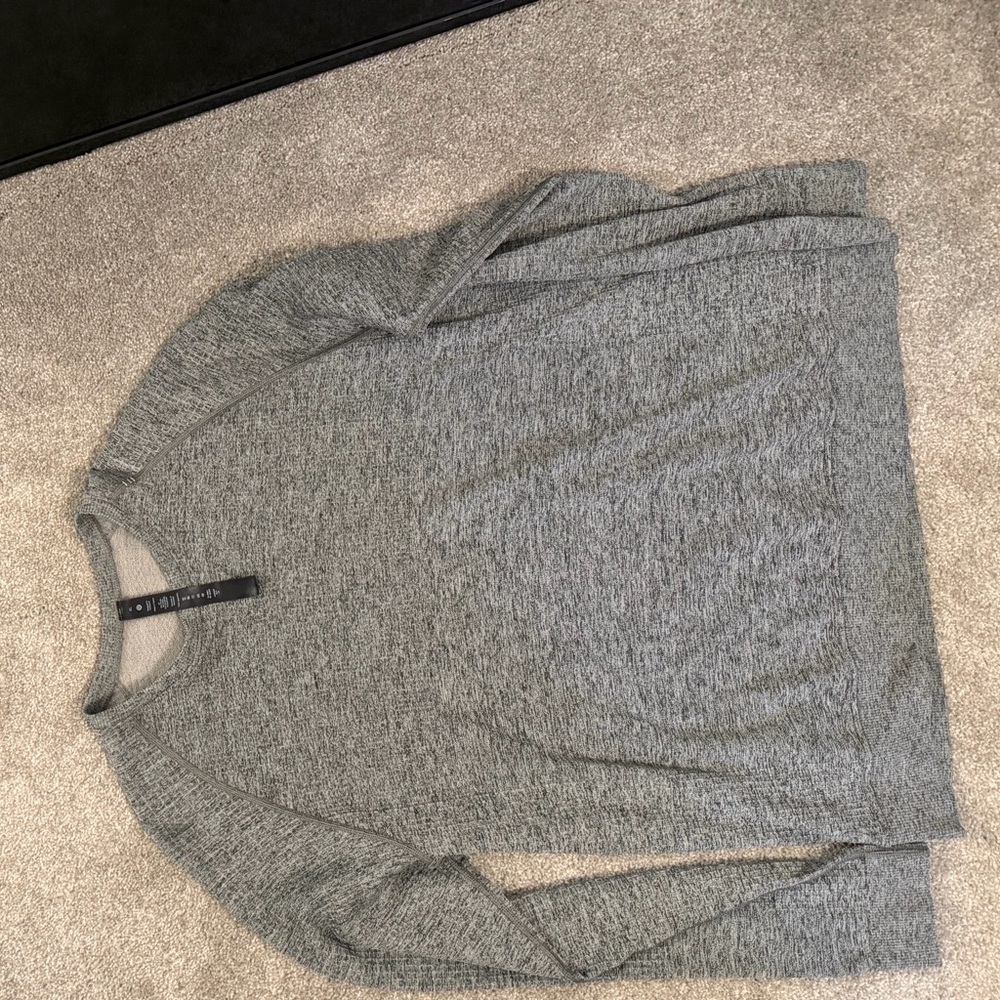 lululemon athletica Men's Heathered Gray Crewneck Sweater